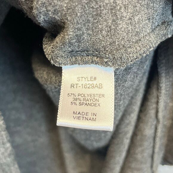 ZENANA Shirt Women's XL Gray Rayon Blend V-Neck Tunic Short Rolled Sleeve Tee - Picture 7 of 12